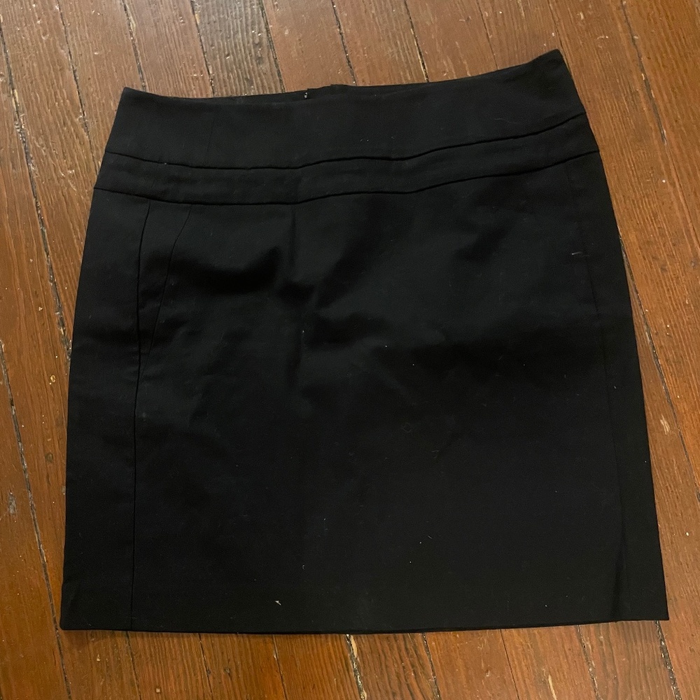 Ann Taylor Black Cotton Skirt, 6